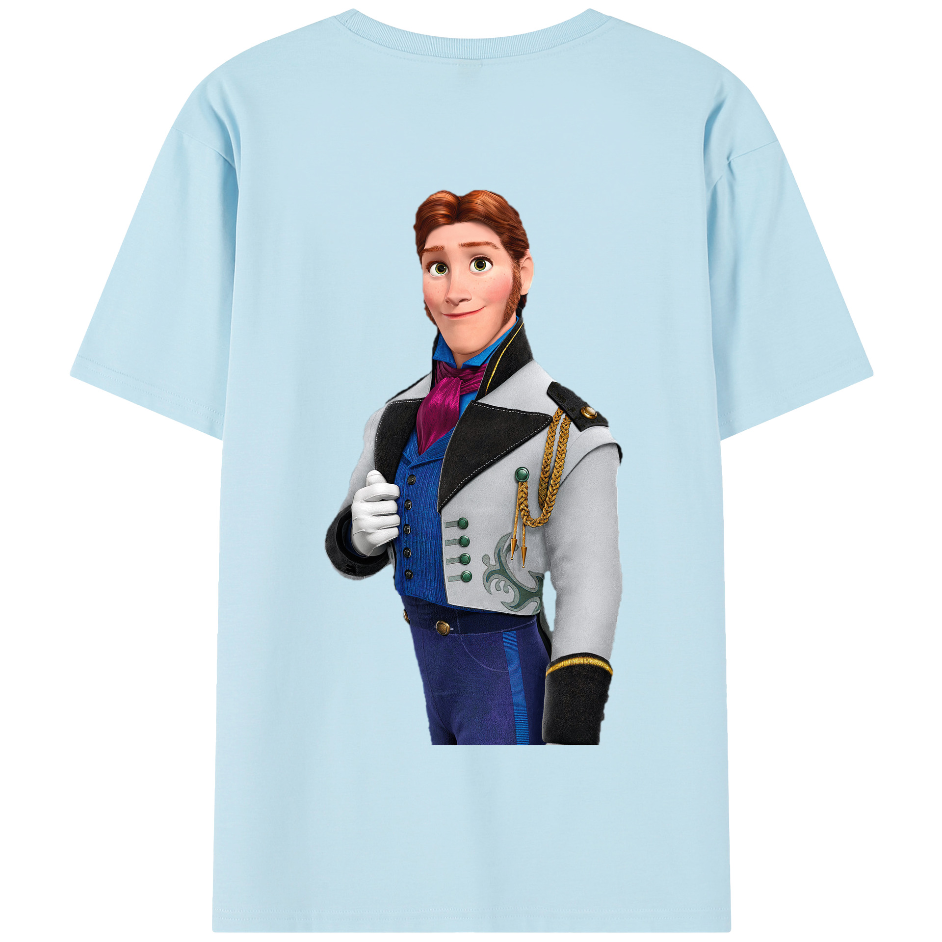 （画像用） アナと雪の女王 アンナ エルサ Frozen Anna Elsa 綿100％半袖Tシャツ（背面プリント）